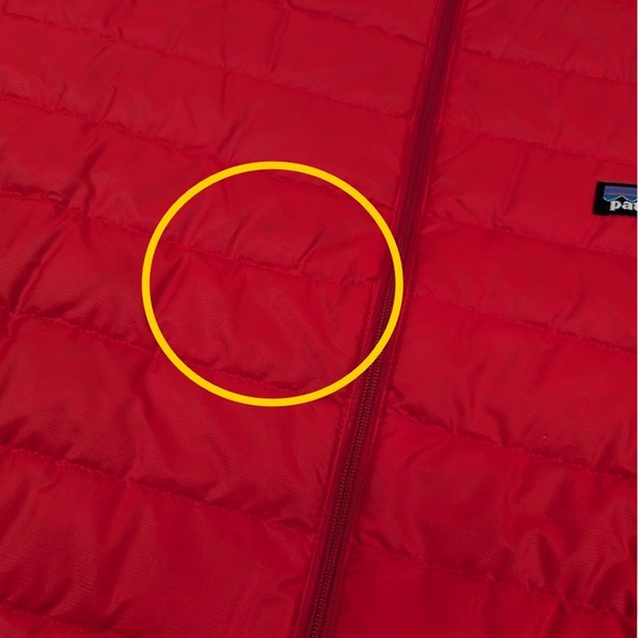 Patagonia Down Sweater Jacket Mens Medium Red Quilted Puffer Logo Gorpcore - Picture 3 of 11